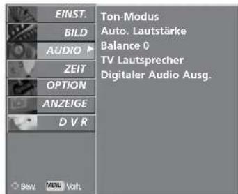 LG 42LT75.AEU - TONEINSTELLUNG - OPTION „USER“ (BENUTZER) - 2