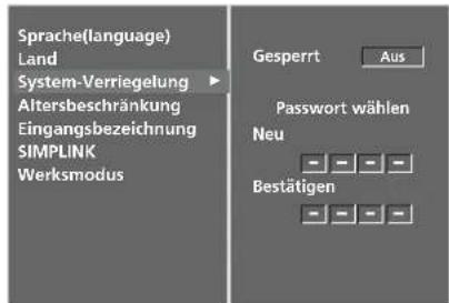 LG 42LT75.AEU - KENNWORT- UND SPERRSYSTEM EINSTELLEN - 3