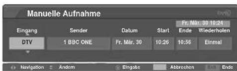 LG 42LT75.AEU - Tastenfunktionen im manuellen Aufnahmemodus - 1