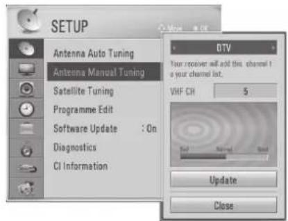 LG 32LD570 - ANTENNA MANUAL PROGRAMME TUNING (IN DIGITAL MODE) - 3