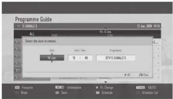 LG 32LD570 - Button Function in Remind Setting Mode - 1