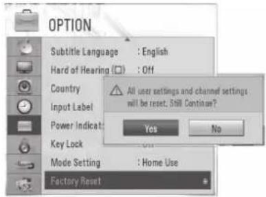 LG 32LD570 - INITIALIZING (RESET TO ORIGINAL FACTORY SETTINGS) - 3