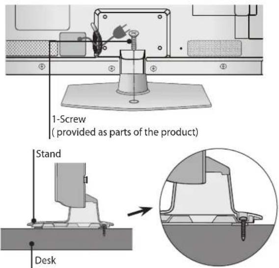 LG 32LD570 - ATTACHING THE TV TO A DESk - 1