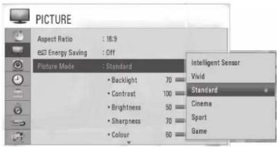 LG 32LD570 - PRESET PICTURE SETTINGS - PICTURE MODE - 1