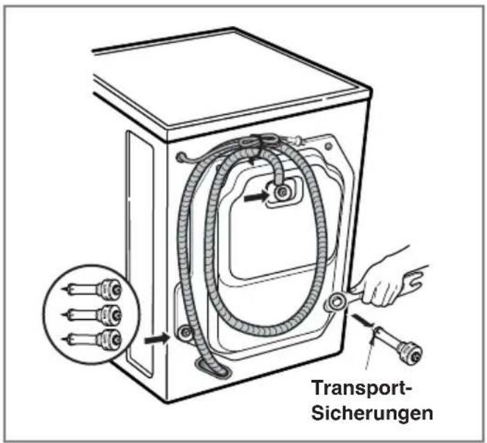 LG F1411KD - ■ Abnehmen der Transportsicherungsschrauben - 1