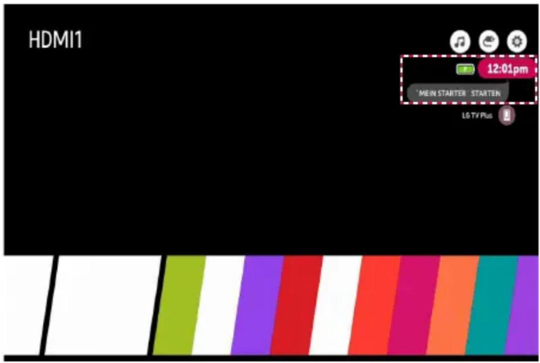 HDMI1 12:01pm 'MEIN STARTER' STARTEN LG TV Plus