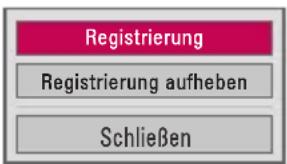 Registrierung Registrierung aufheben Schließen