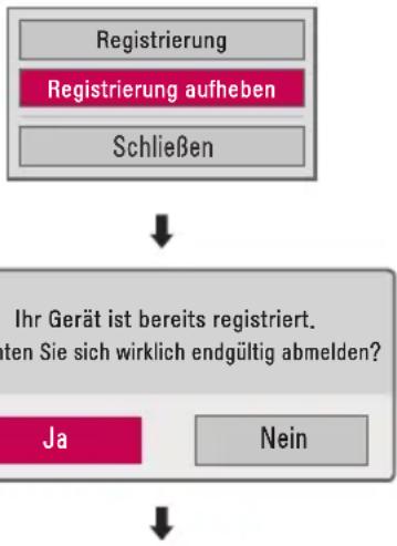LG MiniBeam PA1000T - Registrierung des DivX-Codes löschen - 1