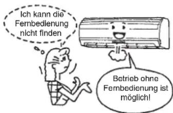 TOSHIBA RAS-10GAVP-E - Betrieb ohne Fernbedienung - 1
