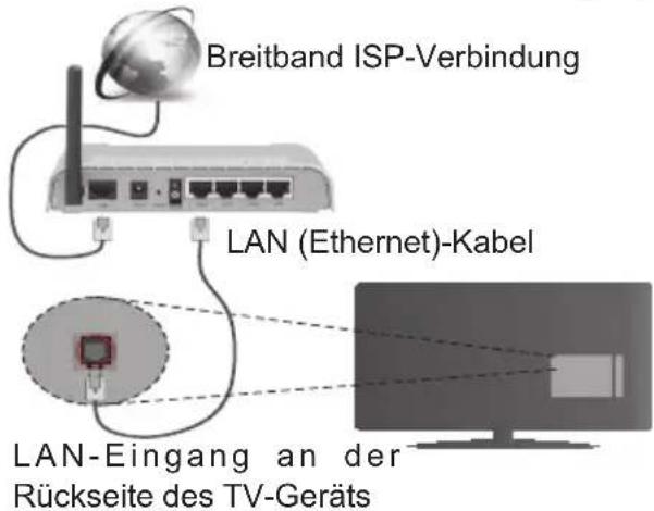 TOSHIBA 39L3663DA - Verbindung mit einem drahtgebundenen Netzwerk herstellen - 1