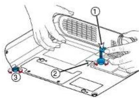 Diagram showing a device with numbered components, likely illustrating a mechanical or electronic assembly.