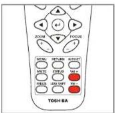ZOOM FOCUS METHI RETURN ACTUATION MUTE STATUS VRS+ HOLD LAD: 5471 REV. TOSHIBA