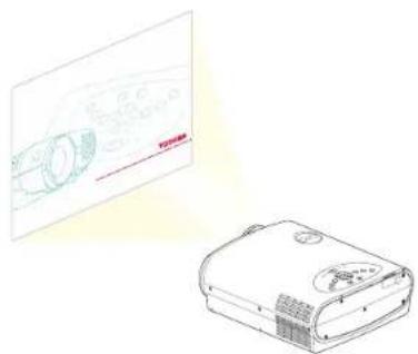 TOSHIBA TLP-561 - Press ON/STANDBY. - 2