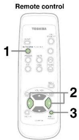 Remote control TOSHIBA 1 2 3