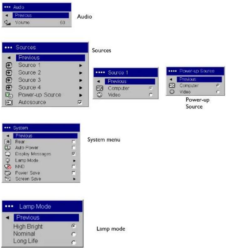 TOSHIBA TDP-P6 - System menu - 1