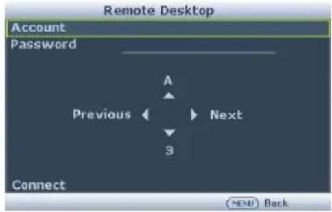Remote Desktop Account Password Previous 3 Next Connect (NEND) Back