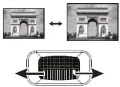 Diagram illustrating the transformation of the Triomphe and its cross-section into a rectangular structure, with directional arrows indicating structural evolution.