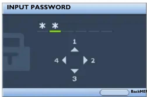 INPUT PASSWORD 1 4 2 3 BackME