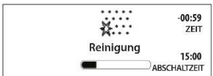 Reinigung -00:59 ZEIT 15:00 ABSCHALTZEIT