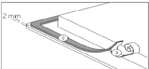 Kernau KIH 6414.1-4B - Sposób przyklejania uszczelki: - 1