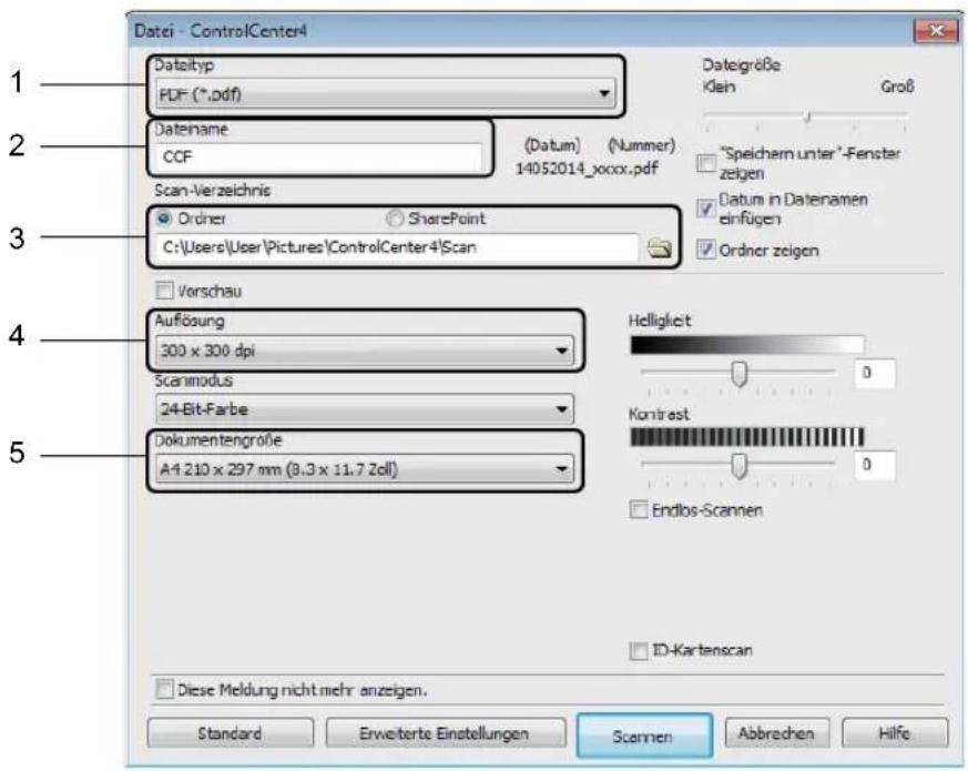 BROTHER DCP-1602 - Klicken Sie auf der Registerkarte Scannen auf die Option Datei. - 2