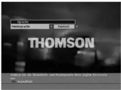 Sprache Mantigrache Deutsch THOMSON Walter Sie die Reidserums- und Mantigrache, ihre Digital-Receivers 400. DE ASIGNER