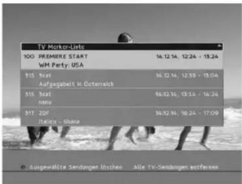 TV Marker-Lists 100 PREMIERE START 14.12.14, 12:24 - 13:24 WM Party: USA 315 Seat 14.12.14, 12:39 - 13:04 Aufgegebelt in Österreich 315 Seat 16.12.14, 13:14 - 14:26 nima 317 ZDF 16.12.14, 16:24 - 17:09 Italien - Ghana © Ausgewählte Sendungen inscheo Alle TV-Sendungen entfessen