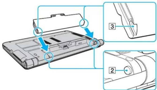 SONY Vaio VPCY11S1E - Installing/Removing the Battery Pack - 2