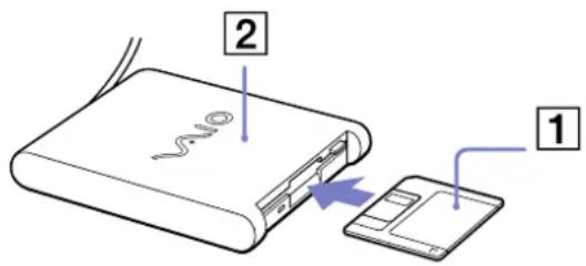 SONY Vaio PCG-TR2MP - Inserting a floppy disk - 1