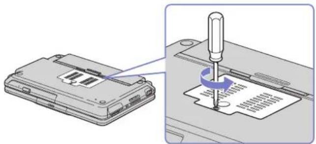SONY Vaio PCG-TR2MP - Adding and removing memory\* - 2