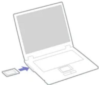 SONY Vaio PCG-TR2MP - Inserting a PC Card - 1