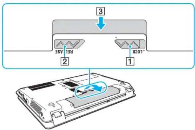 SONY Vaio VPCF21Z1E - To remove the battery pack - 1