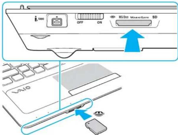 SONY Vaio VPCF21Z1E - Inserting and Removing "Memory Stick" - 2