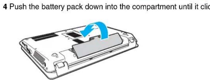 SONY Vaio VPCF21Z1E - Installing/Removing the Battery Pack - 3
