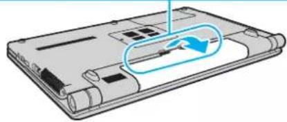 SONY Vaio VGN-FW11LR - To remove the battery pack - 2