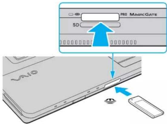 SONY Vaio VGN-FW11LR - Inserting a Memory Stick Media - 1
