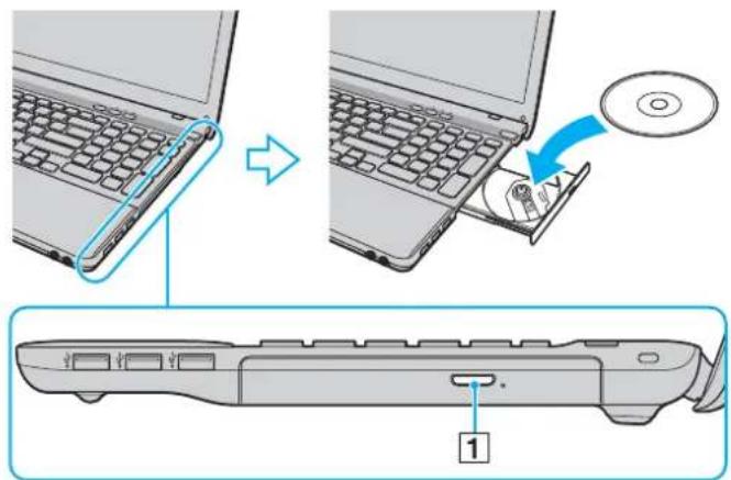 SONY Vaio VPCEB2E4E - To insert a disc - 1