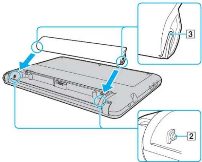 SONY Vaio VPCW12S1E - Installing/Removing the Battery Pack - 2