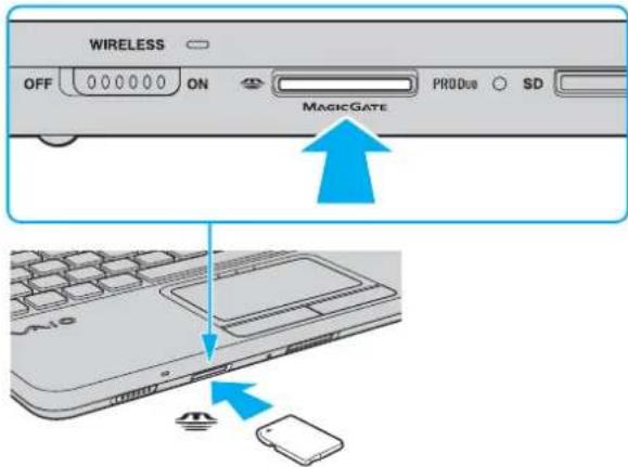 SONY Vaio VPCW12S1E - Inserting and Removing "Memory Stick" - 2
