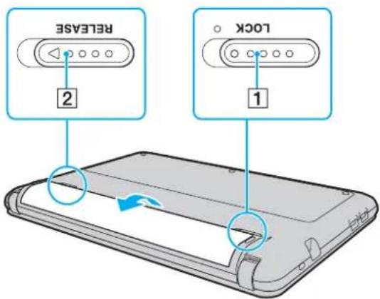 SONY Vaio VPCW12S1E - To remove the battery pack - 1
