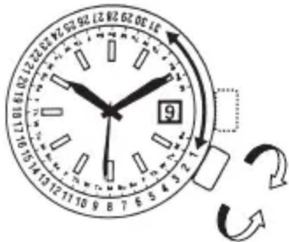 ORIENT Contemporary NR1N001W - ◆ HOW TO SET THE MONTHLY CALENDAR - 1