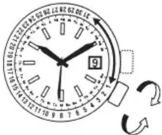 ORIENT Contemporary NR1Q00BW - ◆ IMPOSTAZIONE DEL CALENDARIO MENSILE - 1