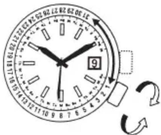 ORIENT Contemporary ER1T002W - ◆ IMPOSTAZIONE DEL CALENDARIO MENSILE - 1