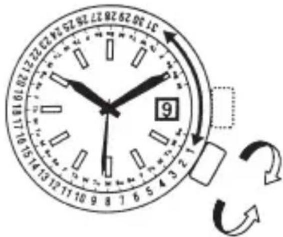 ORIENT Contemporary ER1T002W - ◆ УСТАНОВКА КАЛЕНДАРЯ С РАЗБИВКОЙ ПО МЕСЯЦАМ - 1