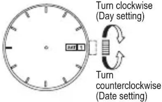 ORIENT Contemporary ER1T002W - ◆ HOW TO SET THE TIME &amp; CALENDAR [NQ(559), PM(599)] - 2