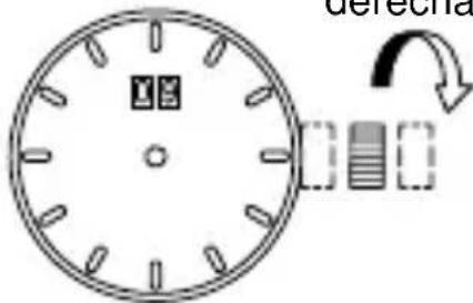 ORIENT Classic TV02001B - ♦ AJUSTE DE LA HORA Y DE LA POSICIÓN DE LAS MANECILLAS DEL CRONÓMETRO (Manecillas para la indicación de la hora y del cronómetro) - 9