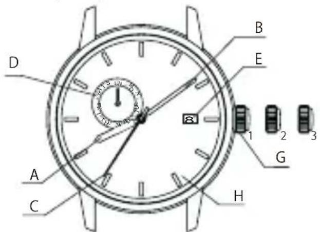 ORIENT Sports RA-AK0401L - ◆ НАЗВАНИЯ И НАЗНАЧЕНИЕ КОМПОНЕНТОВ - 2