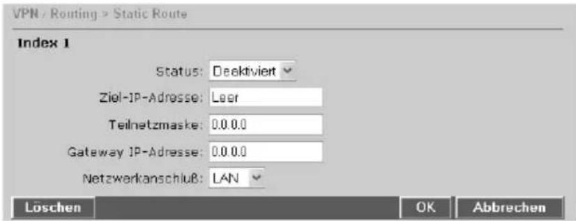 T-Mobile Teledat 820 - Static Route - 2