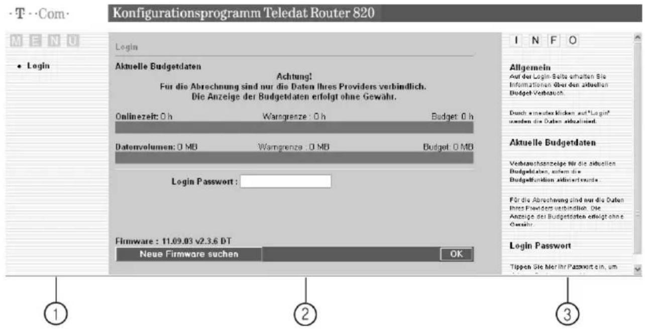 T-Mobile Teledat 820 - Der Web-Konfigurator - 2