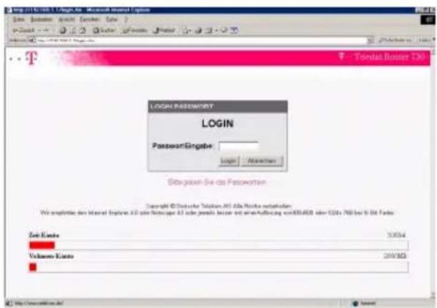 T-Mobile Teledat 530 - Aufrufen des Web-Konfigurators für die erweiterten Einstellungen - 2